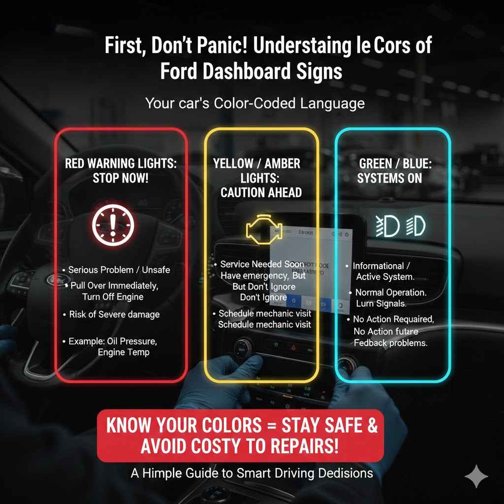 Understanding the Colors of Ford Dashboard Signs