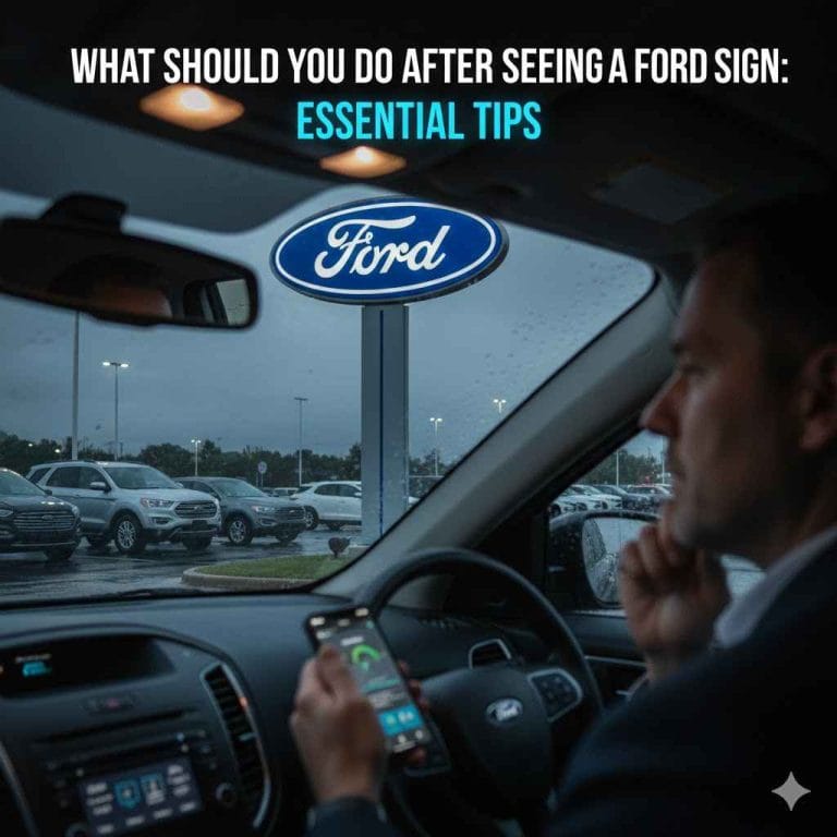 What Should You Do After Seeing a Ford Sign