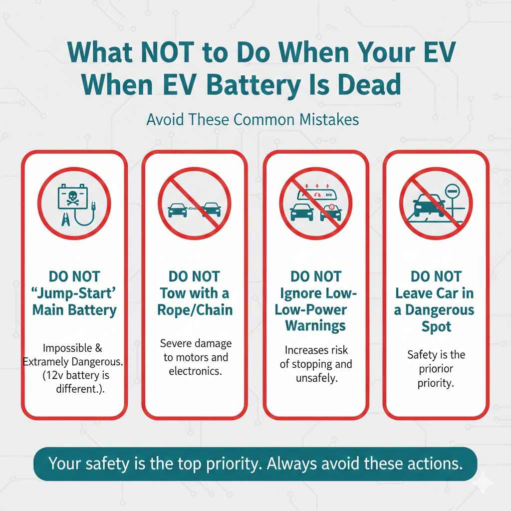 What NOT to Do When Your EV Battery Is Dead