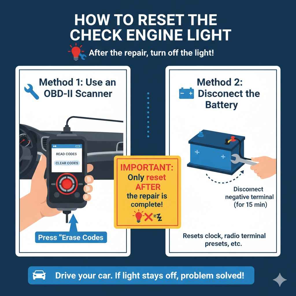 How to Reset the Check Engine Light