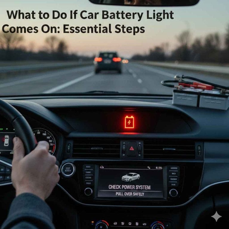 What to Do If Car Battery Light Comes On: Essential Steps