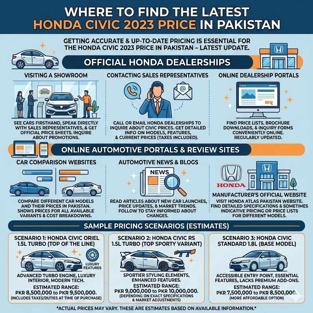 Where to Find the Latest Honda Civic 2023 Price in Pakistan