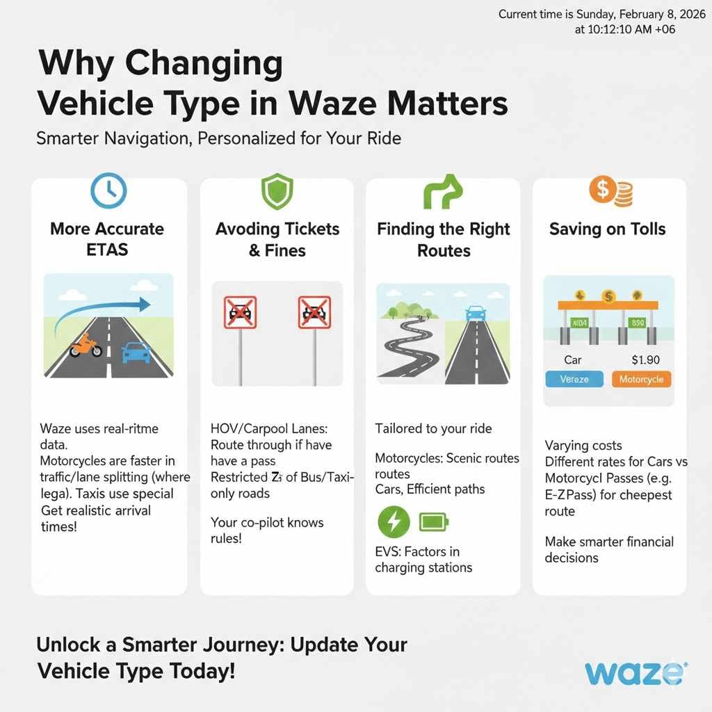 Why Changing Your Vehicle Type in Waze Matters