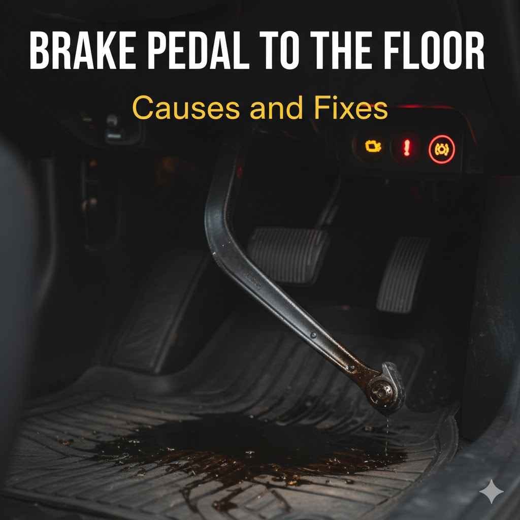 Brake Pedal Can Be Pushed to the Floor