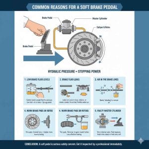 Why Does My Car Brake Pedal Feel Soft Causes Explained? (Reasons & Fixes)