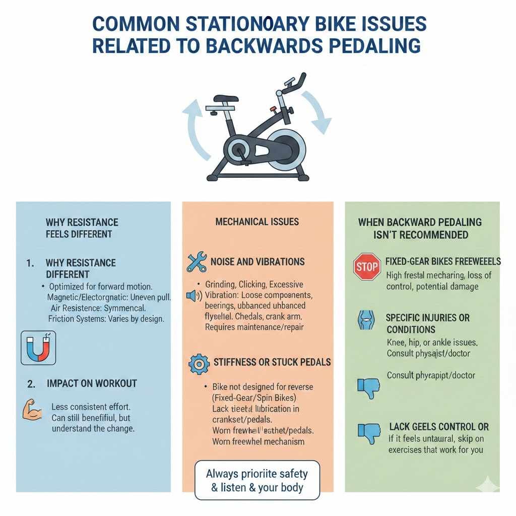 Common Stationary Bike Issues Related to Backwards Pedaling