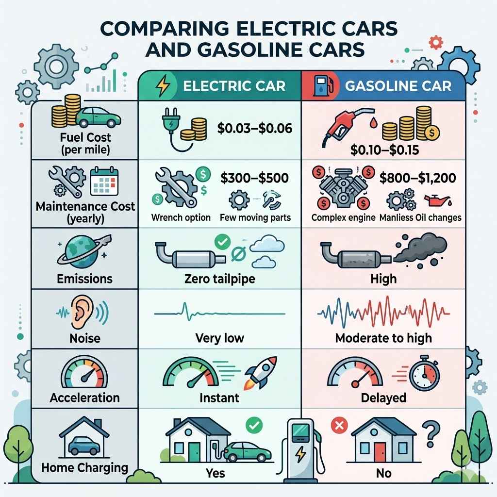 Comparing Electric Cars And Gasoline Cars
