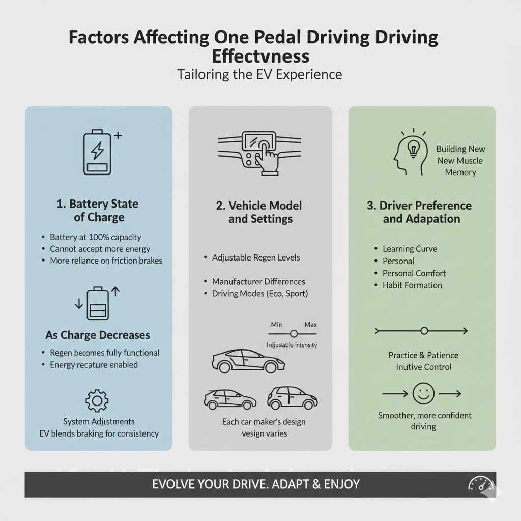 Factors Affecting One Pedal Driving Effectiveness