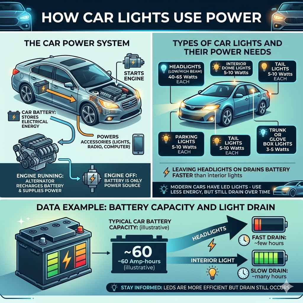How Car Lights Use Power