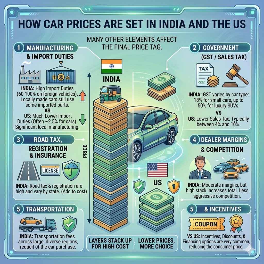 How Car Prices Are Set In India And The Us