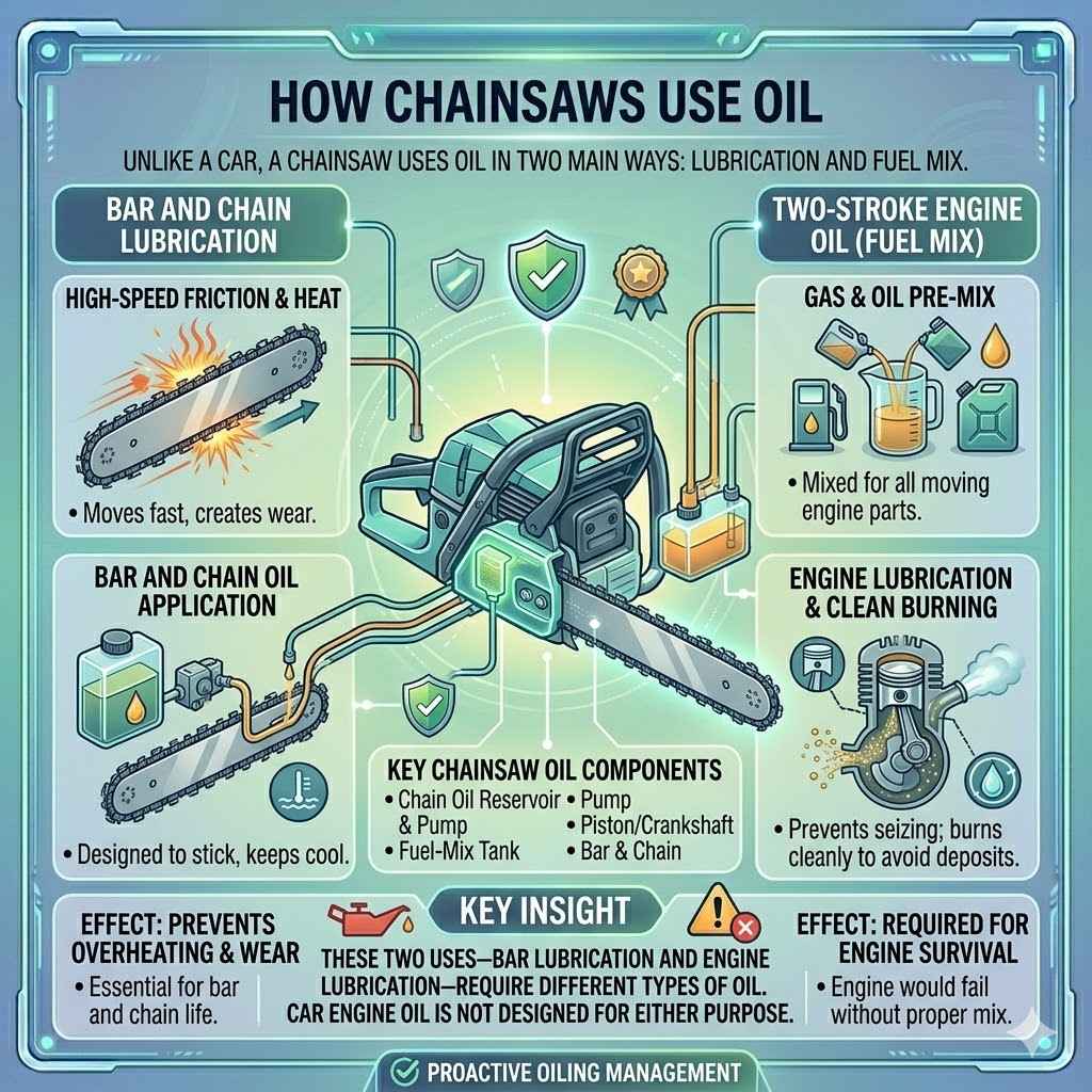 How Chainsaws Use Oil
