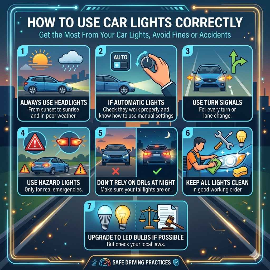 How To Use Car Lights Correctly