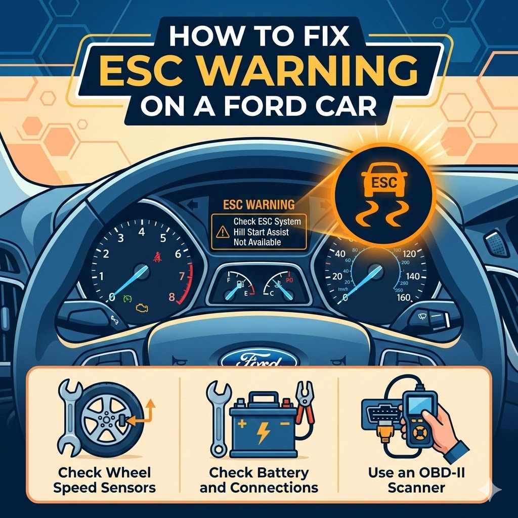 How to Fix ESC Warning on a Ford Car