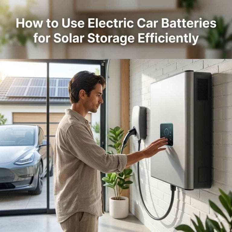 How to Use Electric Car Batteries for Solar Storage Efficiently