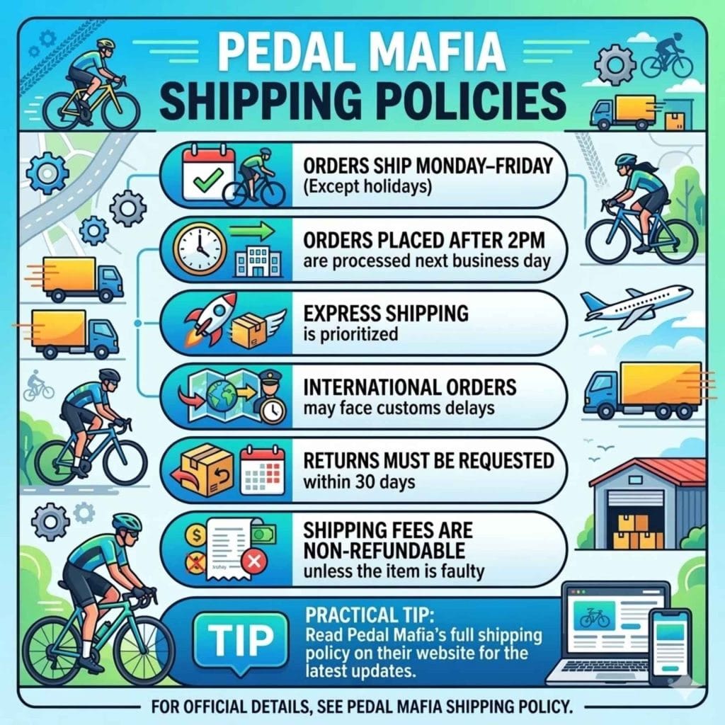 Pedal Mafia Shipping Policies