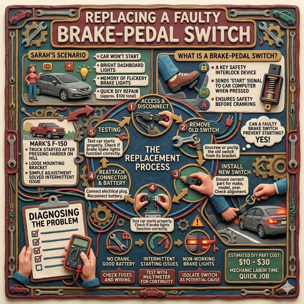 Replacing a Faulty Brake-Pedal Switch