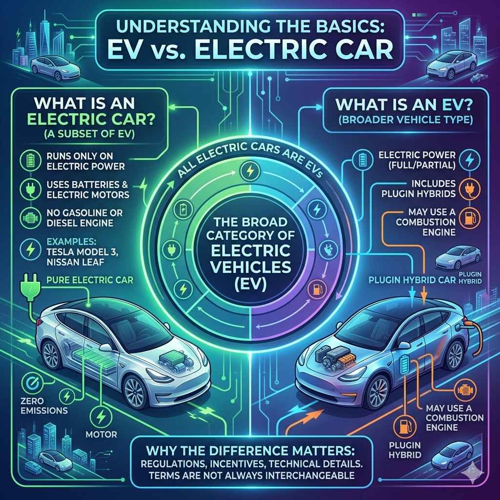 Understanding The Basics: Ev Vs. Electric Car