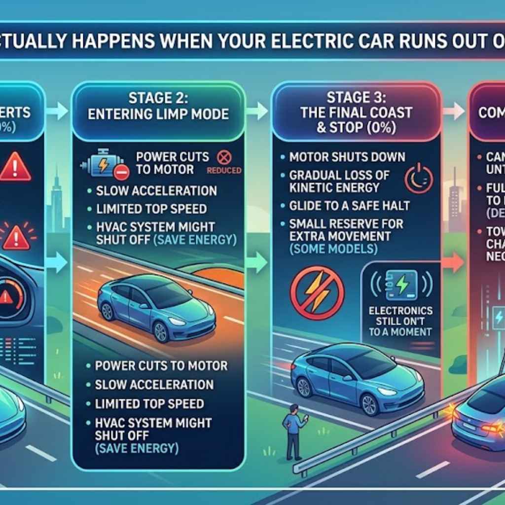 What Actually Happens When Your Electric Car Runs Out Of Power