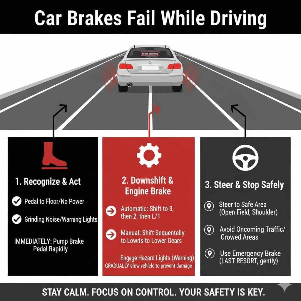 What to Do If Car Brakes Fail While Driving
