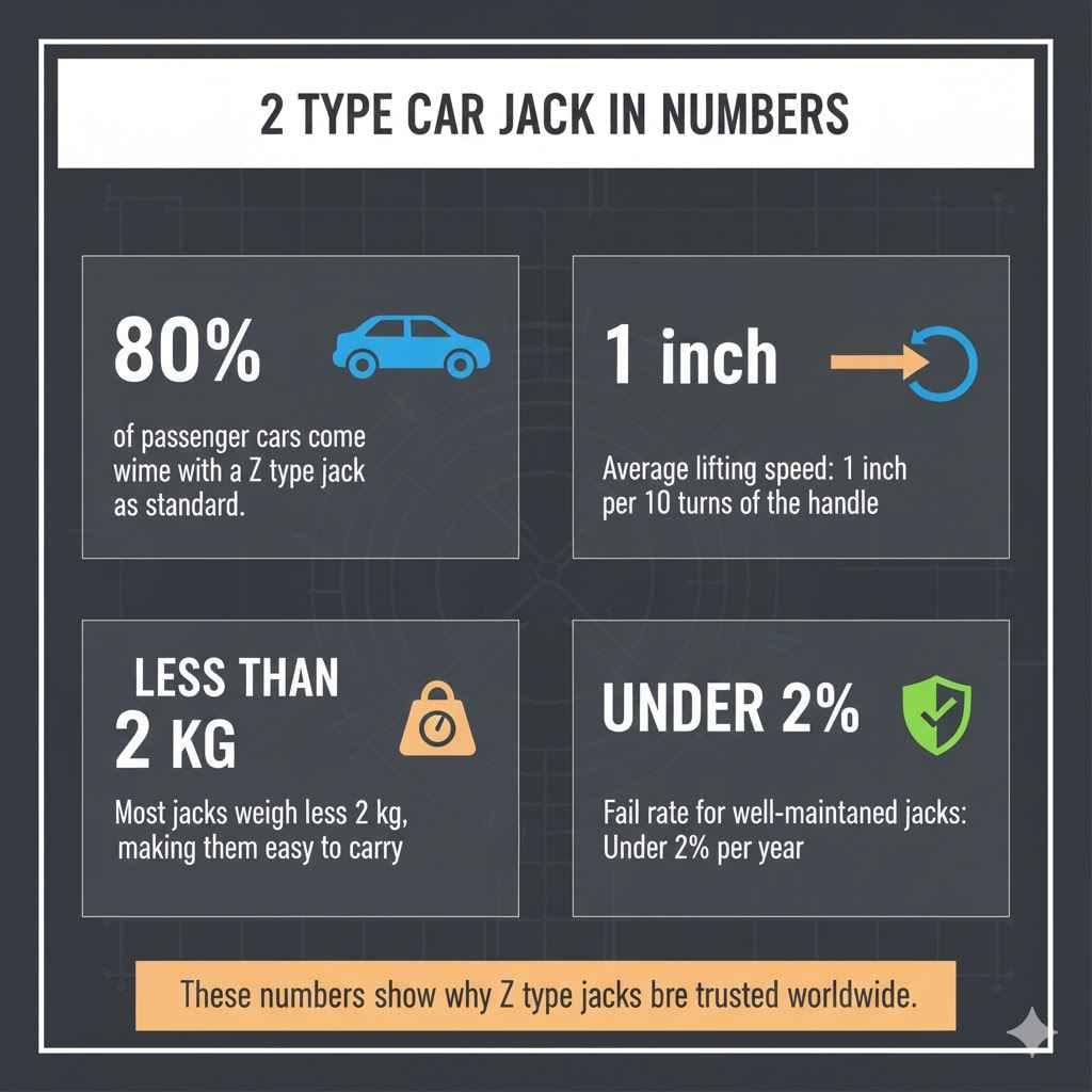 Z Type Car Jack In Numbers