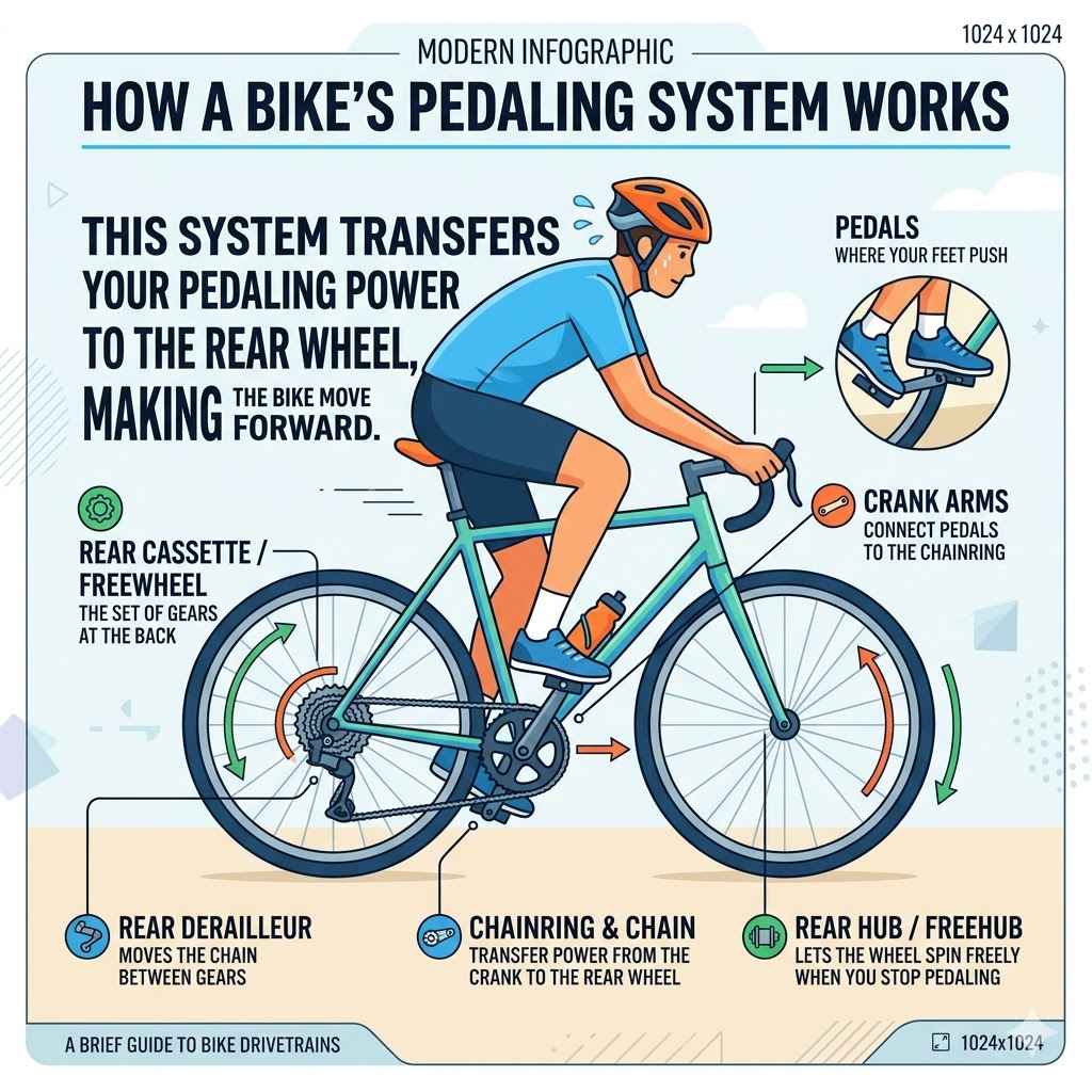 How A Bike’s Pedaling System Works