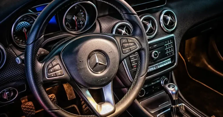 car dashboard with warning light indicators