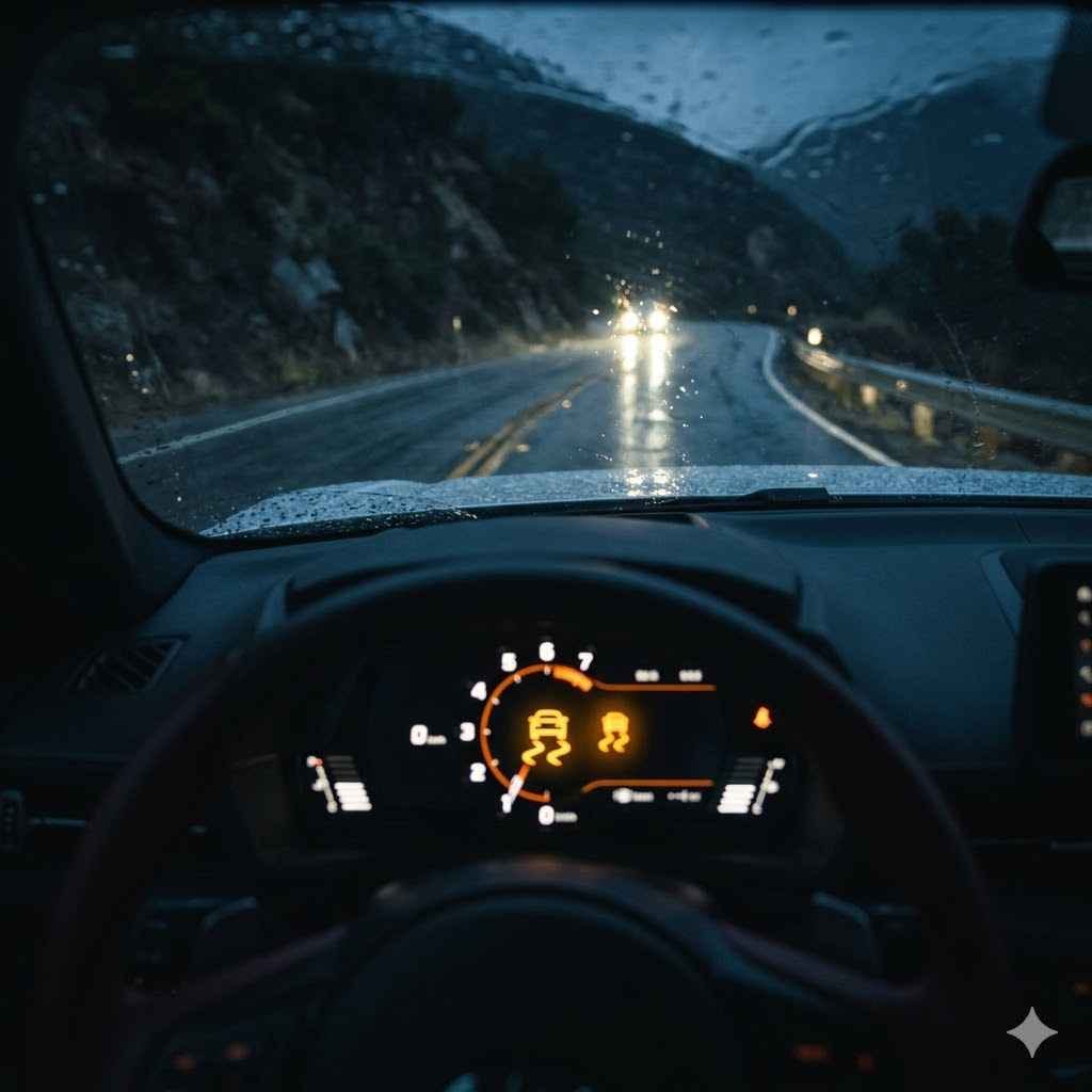What Does The Car With Tire Marks Mean