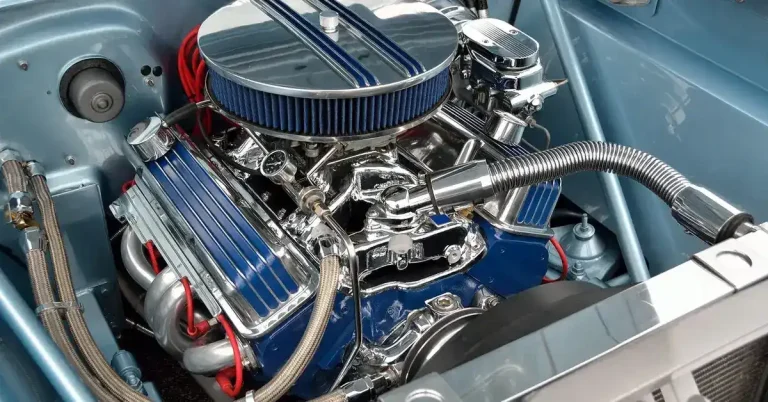 car engine bay showing where oil leaks or burns internally
