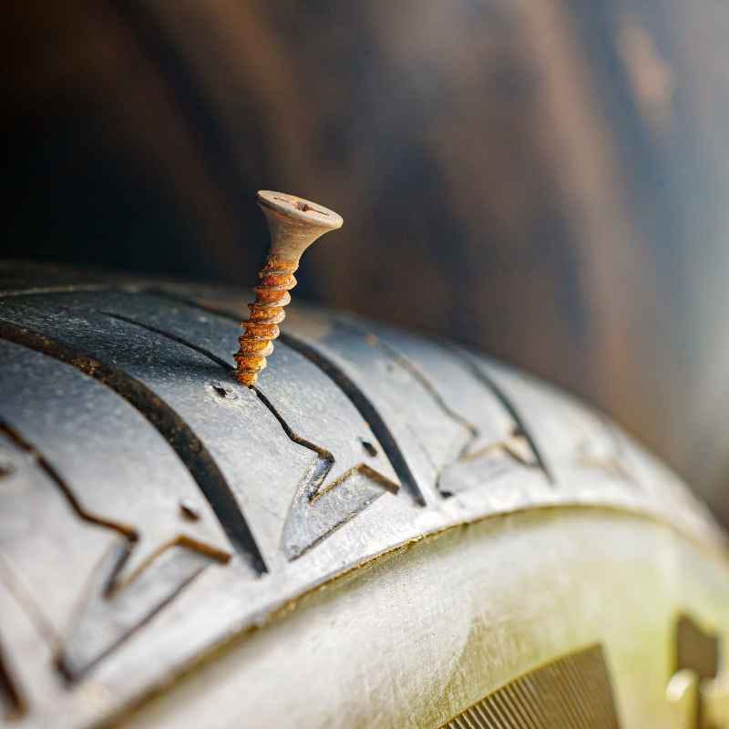 Nail In Car Tire — Can You Still Drive It