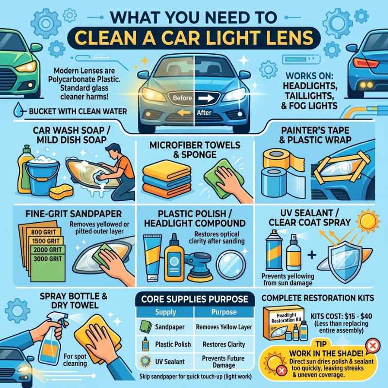 What You Need to Clean a Car Light Lens