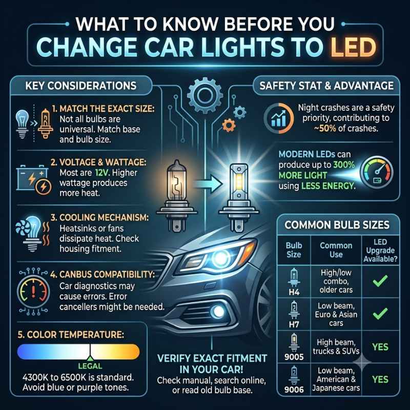 What to Know Before You Change Car Lights to LED