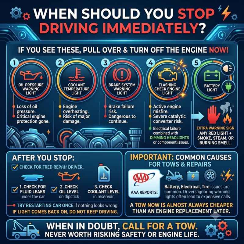 When Should You Stop Driving Immediately?