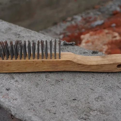 Metal battery terminal cleaning brush