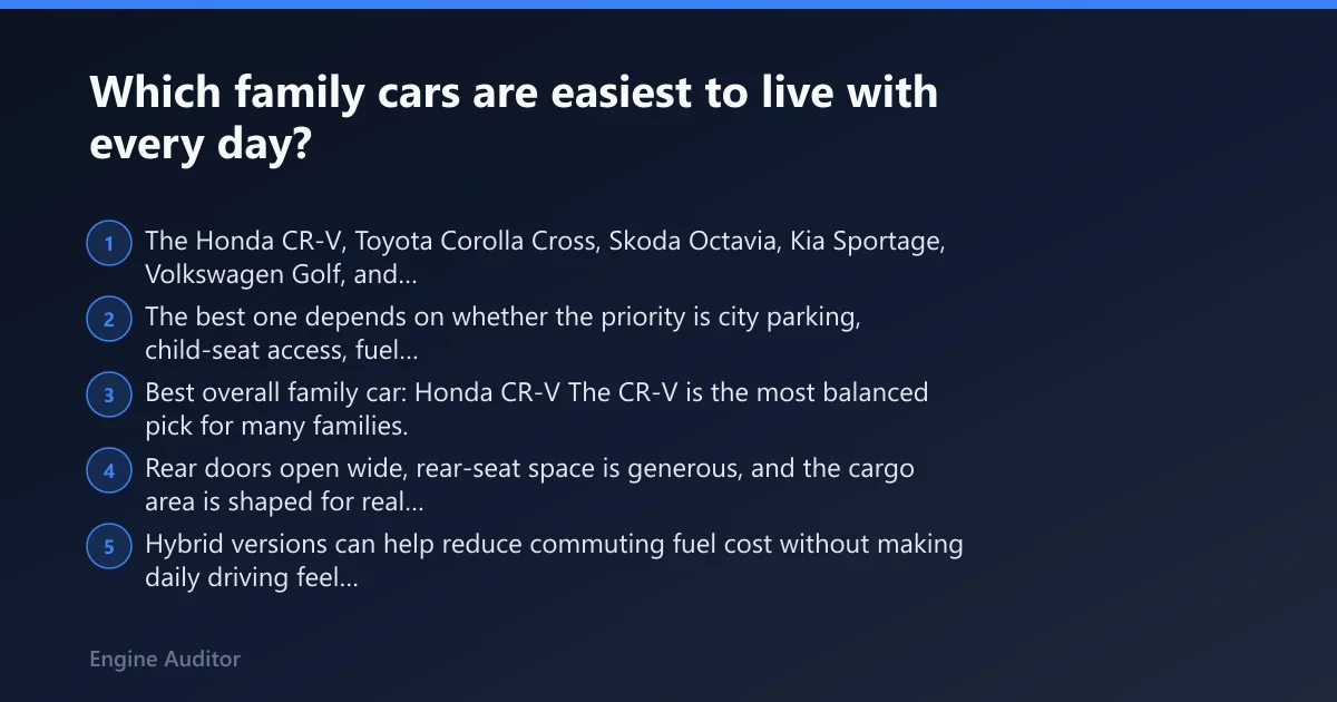 Steps: Which family cars are easiest to live with every day?