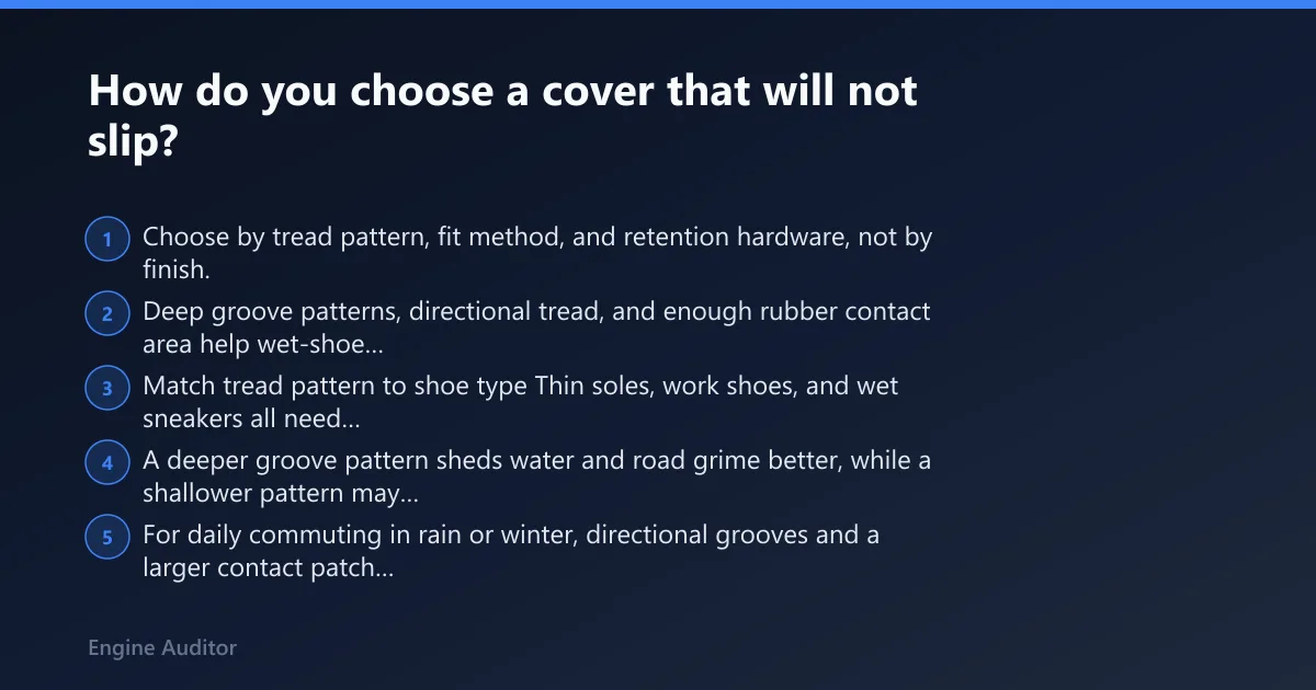 Steps: How do you choose a cover that will not slip?