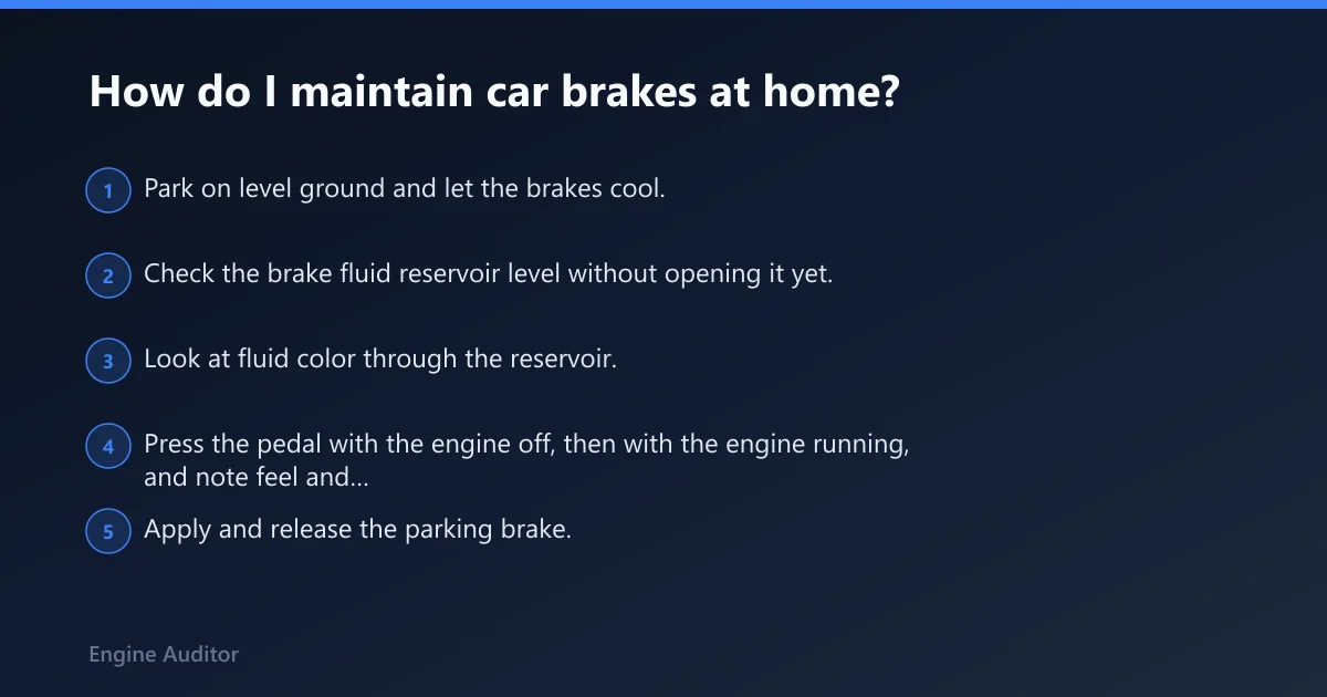 Steps: How do I maintain car brakes at home?