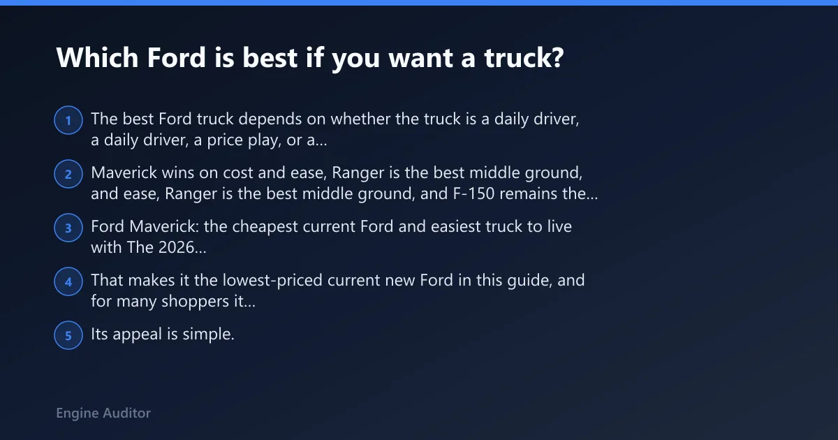Steps: Which Ford is best if you want a truck?
