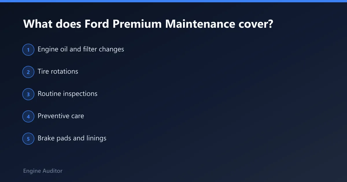 Steps: What does Ford Premium Maintenance cover?