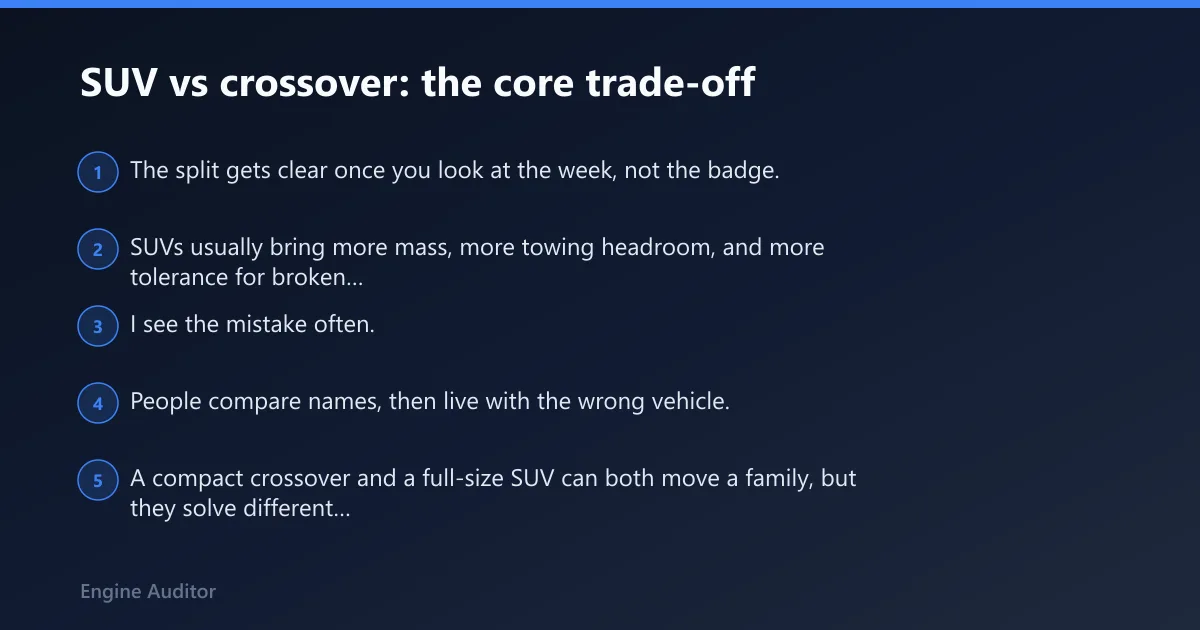 Steps: SUV vs crossover: the core trade-off