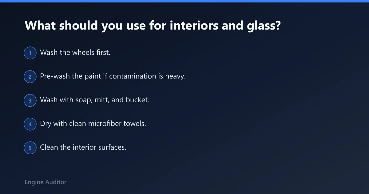 Steps: What should you use for interiors and glass?