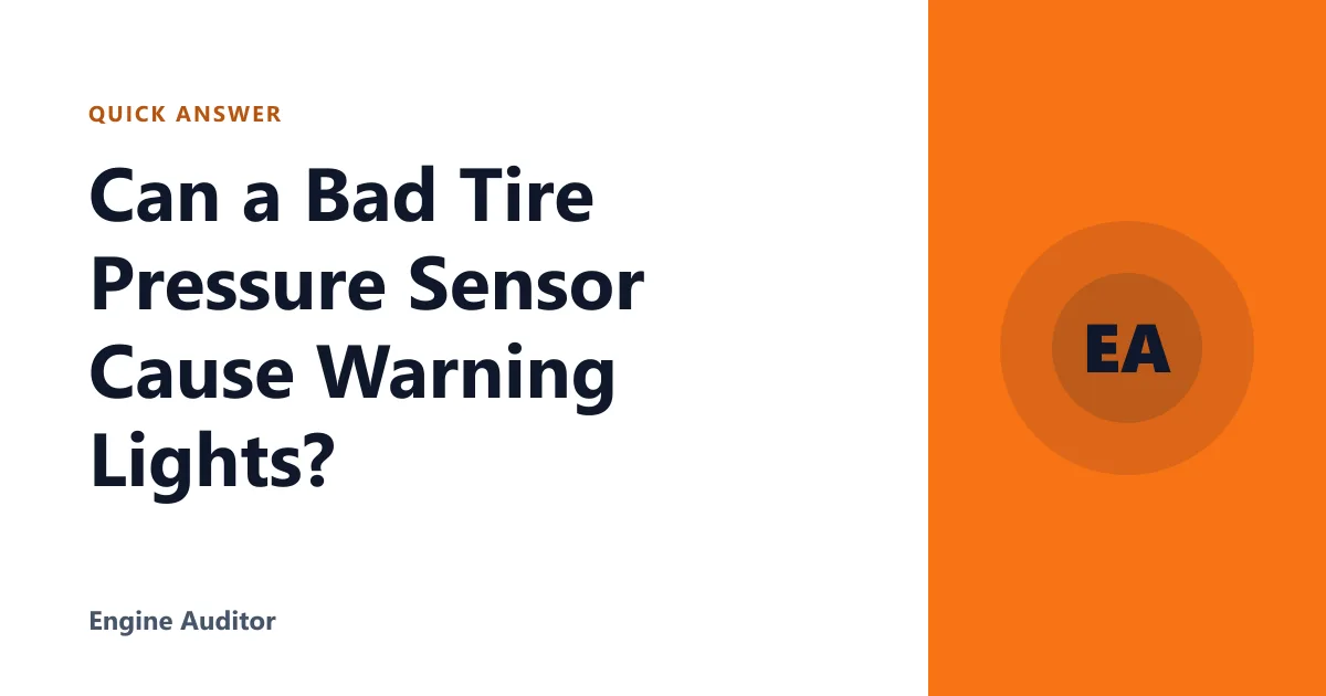 Can a Bad Tire Pressure Sensor Cause Warning Lights?