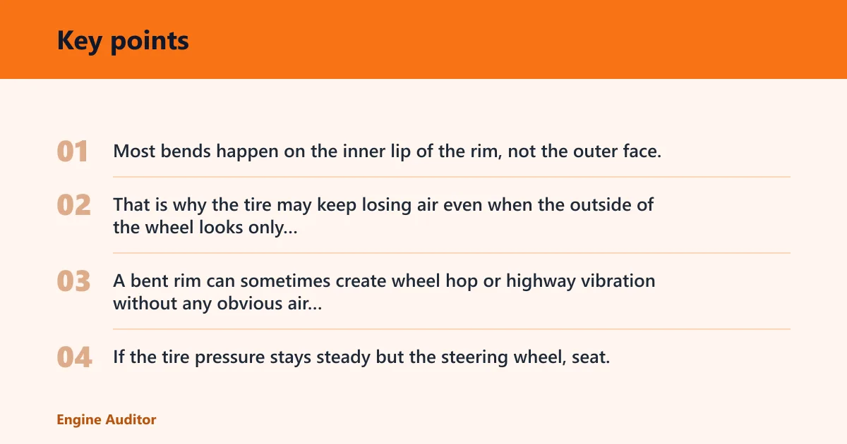 Key points: Can a bent rim cause a slow leak?