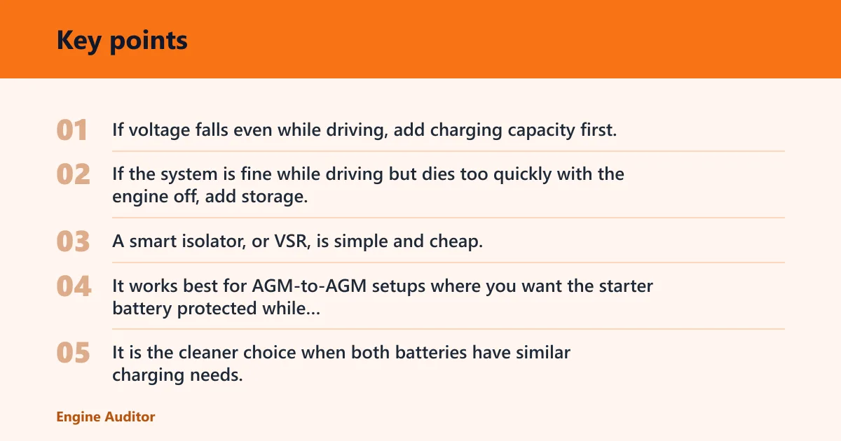Key points: When should you add a second battery for your sound system?