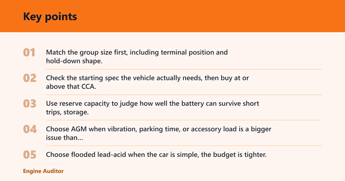 Key points: What CCA and RC matter most?