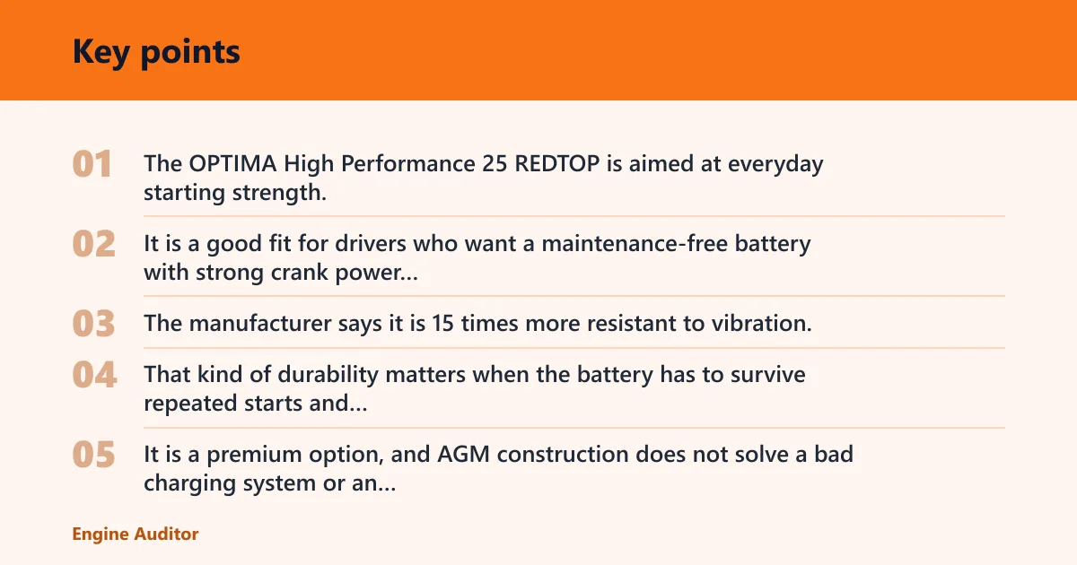 Key points: Best AGM battery: for reliable everyday starts