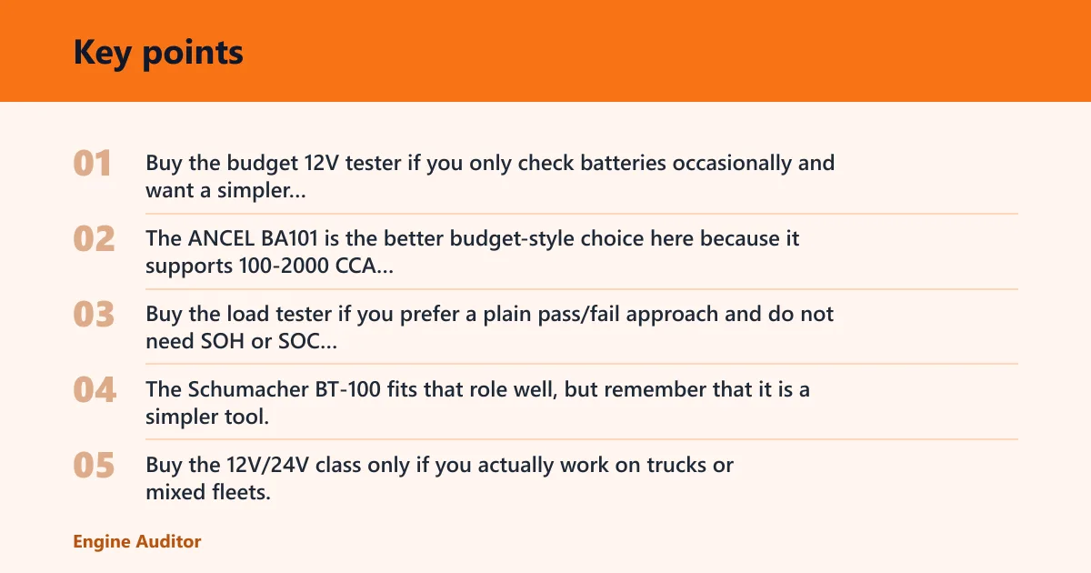 Key points: Which one should you buy?