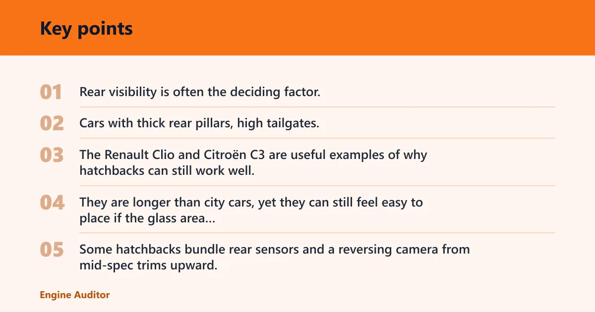 Key points: Best small hatchbacks for parking