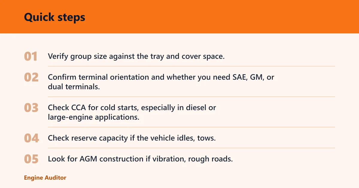 Quick steps: How to choose a truck battery