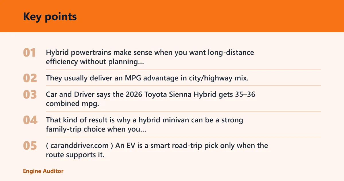 Key points: What makes long trips easier?
