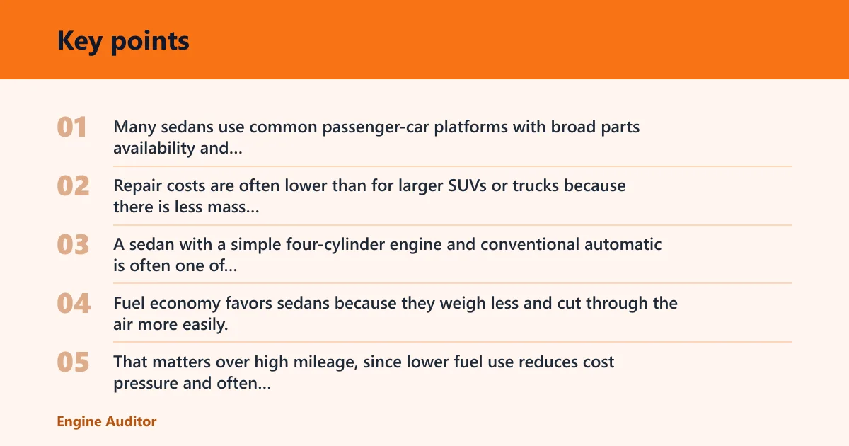 Key points: Are sedans still the safest long-term bet?
